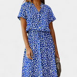 Renata – Vestido Midi de Lunares Con Estilo Juguetón y Comodidad Inigualable