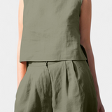 Claudia – Conjunto Vintage Sin Mangas para Un Verano Fresco y Elegante