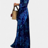 Isabel – Vestido Largo Off-Shoulder con Estampado Floral para Momentos Inolvidables