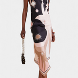 Aurora – Vestido Midi Con Estampado Abstracto Y Espalda Abierta Para Un Look Sofisticado