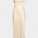 Elena – Vestido Midi Halter con Rosetas para Brillar en Cada Ocasión