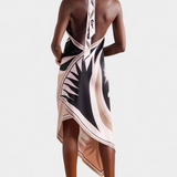 Aurora – Vestido Midi Con Estampado Abstracto Y Espalda Abierta Para Un Look Sofisticado