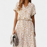 Renata – Vestido Midi de Lunares Con Estilo Juguetón y Comodidad Inigualable