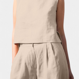 Claudia – Conjunto Vintage Sin Mangas para Un Verano Fresco y Elegante