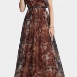 Mariana – Vestido Largo de Chifón con Estampado Floral para un Look Romántico y Fresco
