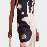 Aurora – Vestido Midi Con Estampado Abstracto Y Espalda Abierta Para Un Look Sofisticado