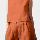 Claudia – Conjunto Vintage Sin Mangas para Un Verano Fresco y Elegante