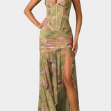 Marisol – Vestido Floral Asimétrico Para Brillar Con Estilo