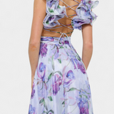 Clara – Vestido Largo Estampado Con Estilo Único y Fresco