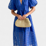 Claudia – Vestido Midi Con Manga Abullonada Y Diseño Elegante Para Brillar Con Estilo