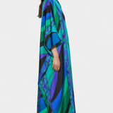 Valentina – Kaftán Chic con Estampado Artístico y Elegancia Vibrante
