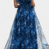Mariana – Vestido Largo de Chifón con Estampado Floral para un Look Romántico y Fresco