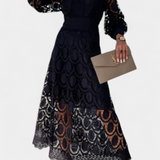 Claudia – Vestido Midi de Encaje Elegante y Romántico para Lucir Radiante