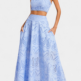 Teresa – Conjunto Elegante de Encaje Floral para un Estilo Sofisticado
