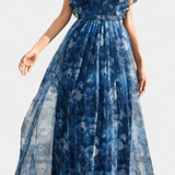 Mariana – Vestido Largo de Chifón con Estampado Floral para un Look Romántico y Fresco