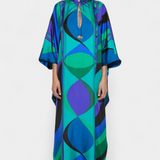 Valentina – Kaftán Chic con Estampado Artístico y Elegancia Vibrante