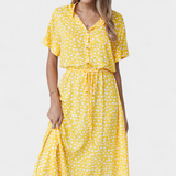Renata – Vestido Midi de Lunares Con Estilo Juguetón y Comodidad Inigualable