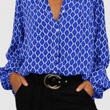 Clara – Blusa Casual Con Estampado Geométrico Para Un Look Elegante