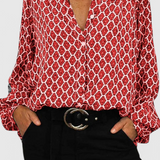 Clara – Blusa Casual Con Estampado Geométrico Para Un Look Elegante