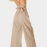 Isabel – Conjunto de Chaleco de Encaje y Pantalones Anchos, Elegancia y Comodidad en Cada Ocasión