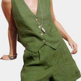 Clara – Conjunto Chic de Chaleco y Pantalones Cortos para un Estilo Fresco y Elegante