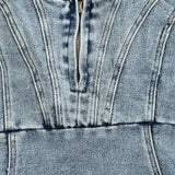 María – Vestido Denim Con Tirantes Ajustables Para Un Look Elegante Y Rebelde
