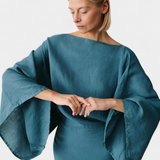 Irene – Vestido Kimono de Lino y Algodón Con Estilo Atemporal y Elegante