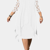 Elena – Vestido Elegante de Talla Grande con Mangas de Encaje