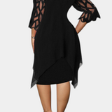 Elena – Vestido Elegante de Talla Grande con Mangas de Encaje