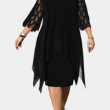 Elena – Vestido Elegante de Talla Grande con Mangas de Encaje