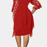 Elena – Vestido Elegante de Talla Grande con Mangas de Encaje