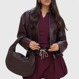 Darcie – Bolso de Hombro Mediano Tejido Con Estilo Refinado